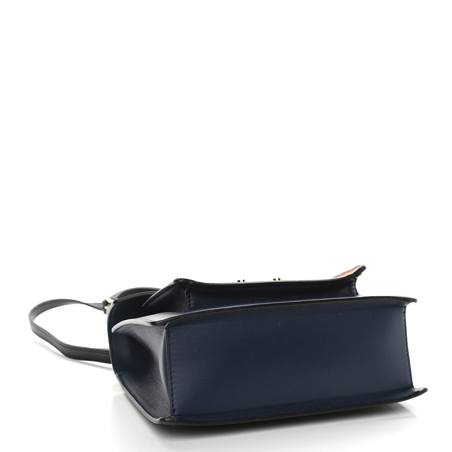 Visetos Small Patricia Block Satchel Cognac Navy Black