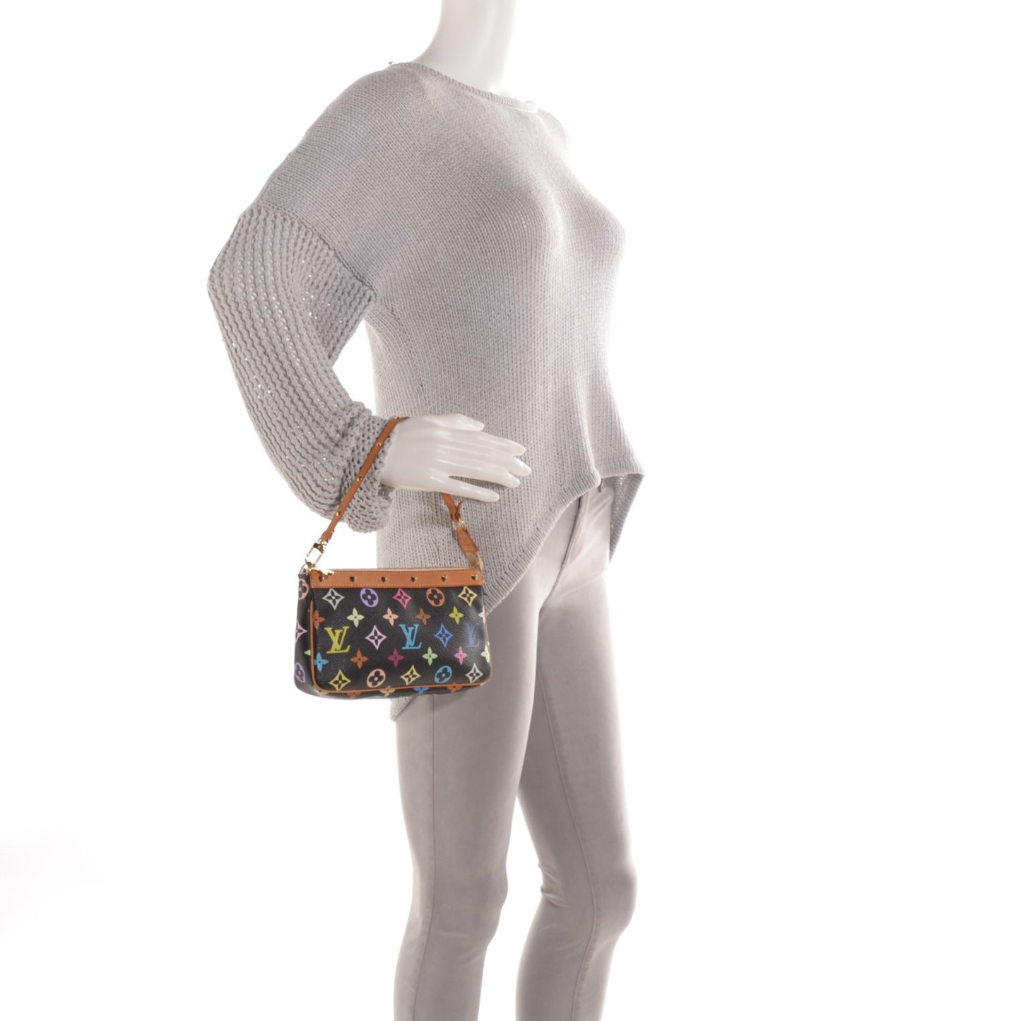 Monogram Multicolor Pochette Accessories Black