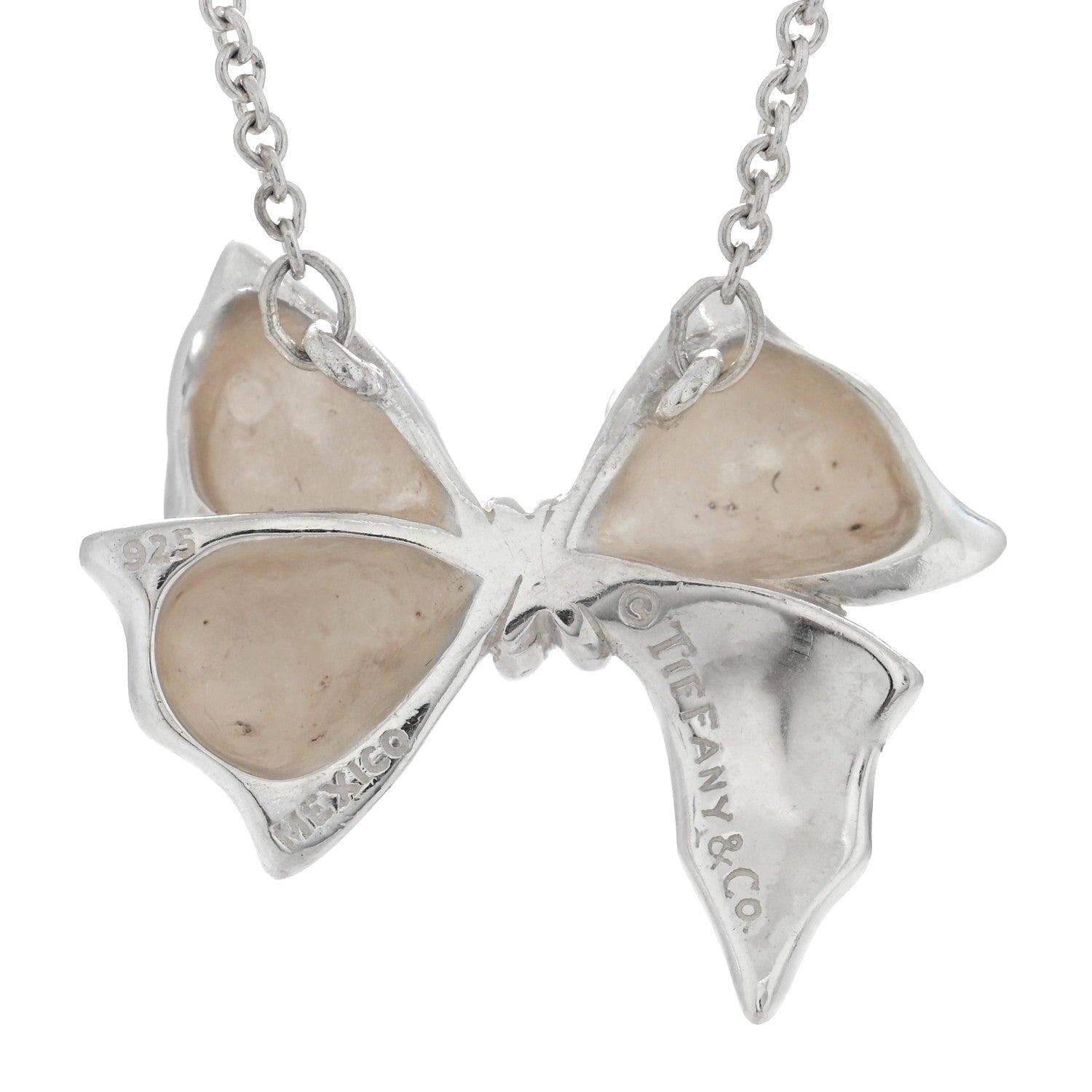 Tiffany Sterling Silver Bow Pendant Necklace 5 of 5
