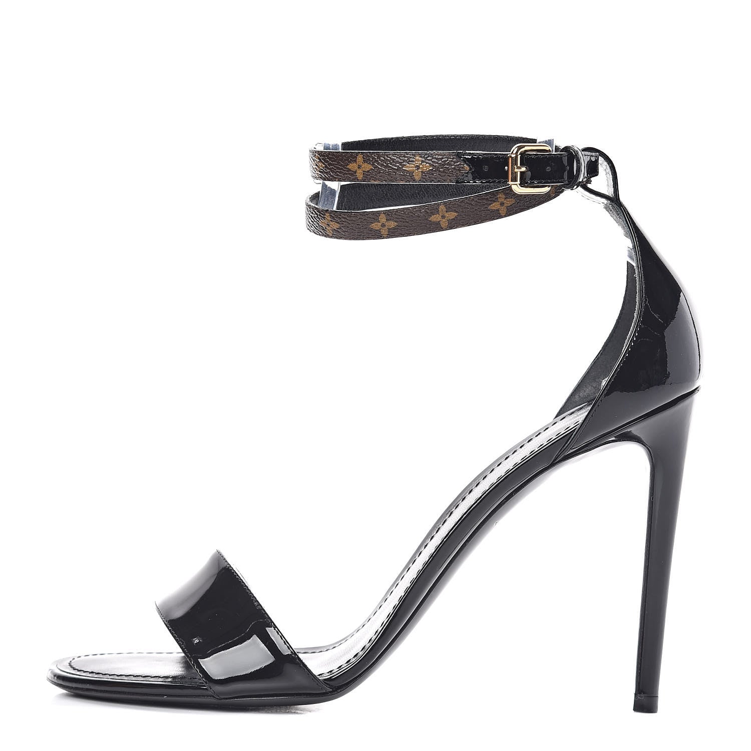 Louis Vuitton Patent Monogram Call Back Sandals 40 Black 1 of 10