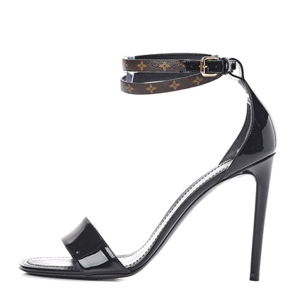 Louis Vuitton Patent Monogram Call Back Sandals 40 Black 1 of 10