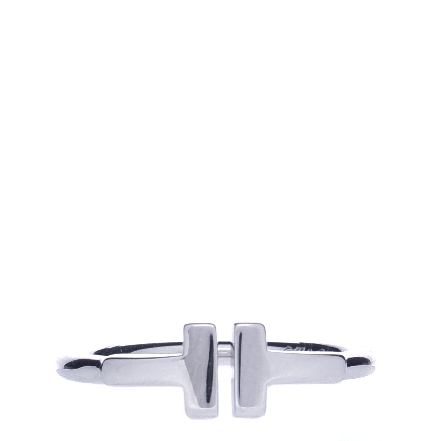 Tiffany 18K White Gold T Wire Ring 49 5 1 of 5