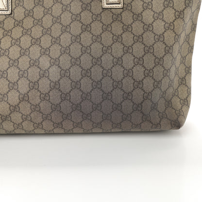 Gucci GG Supreme Monogram Medium Zippered Shopping Tote Off White 13 of 21