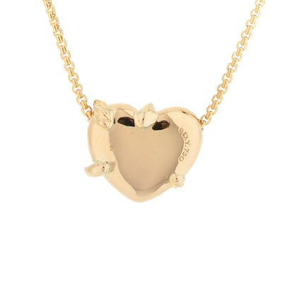 David Yurman 18K Yellow Gold Diamond Le Petit Coeur Heart Pendant Necklace 5 of 8