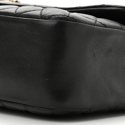Chanel Lambskin Quilted Medium Westminster Pearl Flap Black 9 of 10