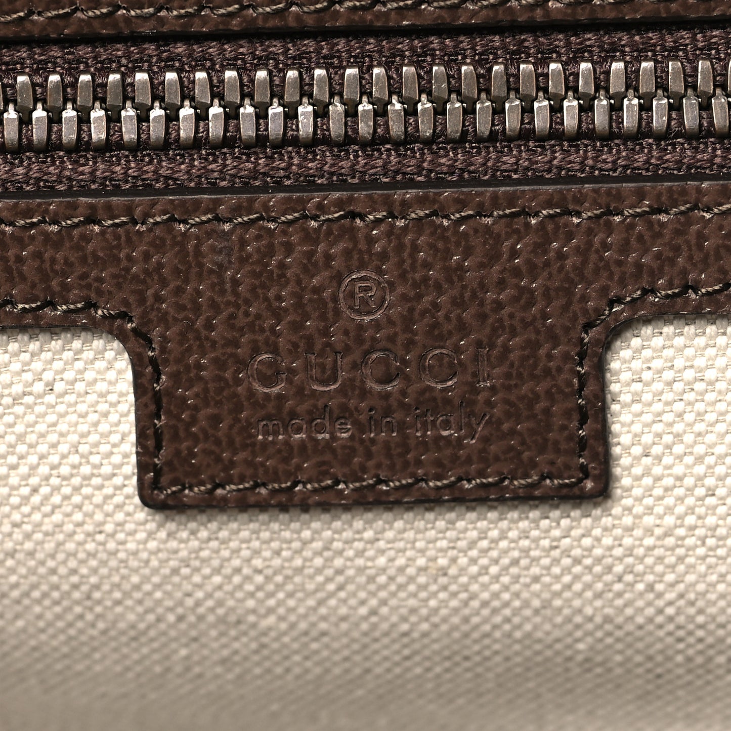 GG Supreme Monogram Textured Dollar Calfskin Web Savoy Travel Bag Beige Ebony New Acero