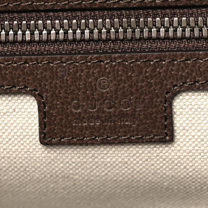 Gucci GG Supreme Monogram Textured Dollar Calfskin Web Savoy Travel Bag Beige Ebony New Acero 5 of 11