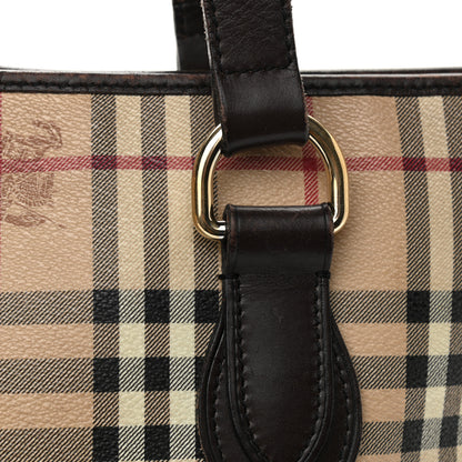 Burberry Haymarket Check Medium Regent Tote Chocolate 18 of 19
