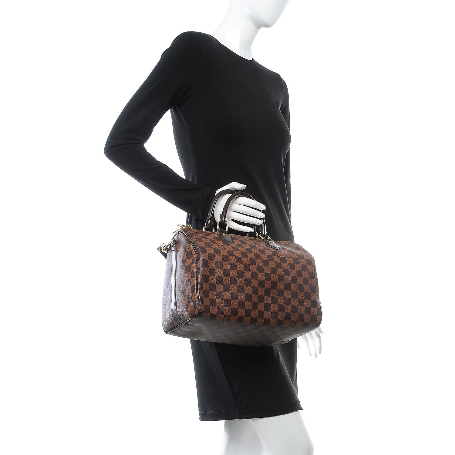 Louis Vuitton Damier Ebene Speedy Bandouliere 30 3 of 15