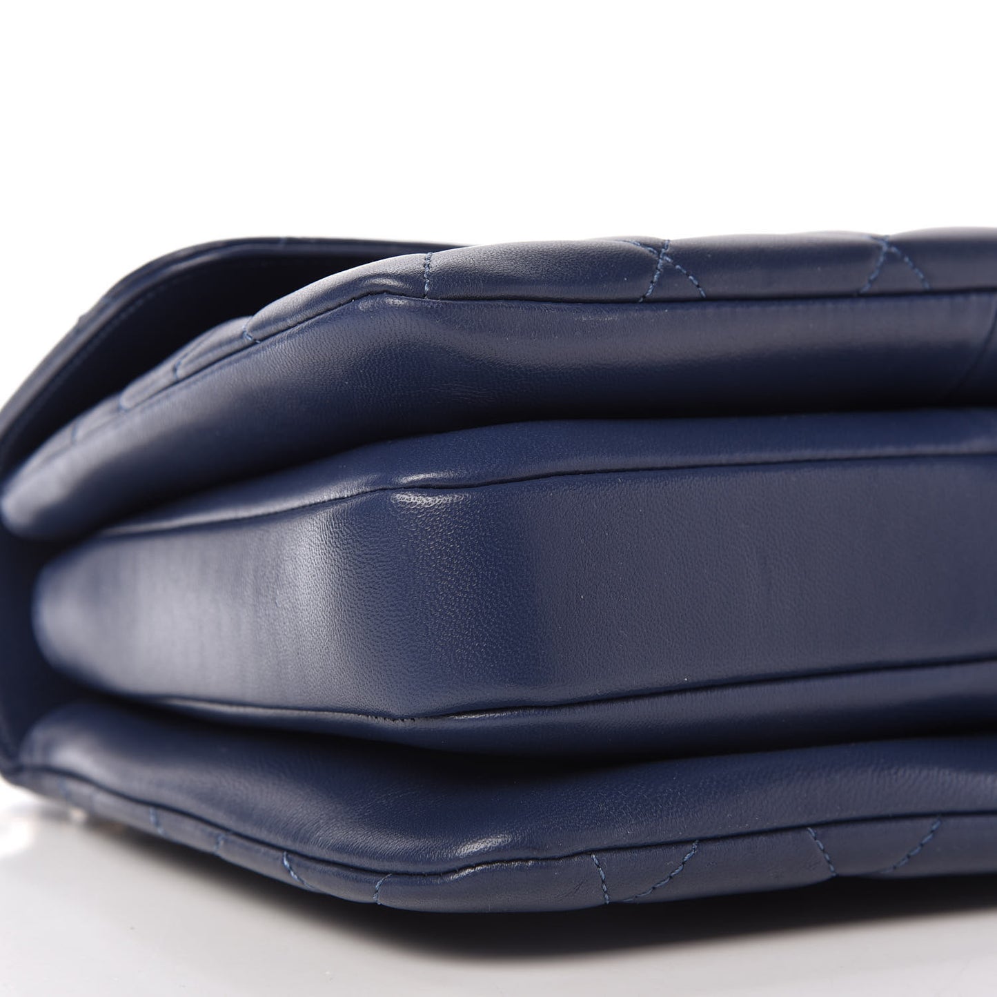 Lambskin Quilted Small Trendy CC Flap Dual Handle Bag Navy