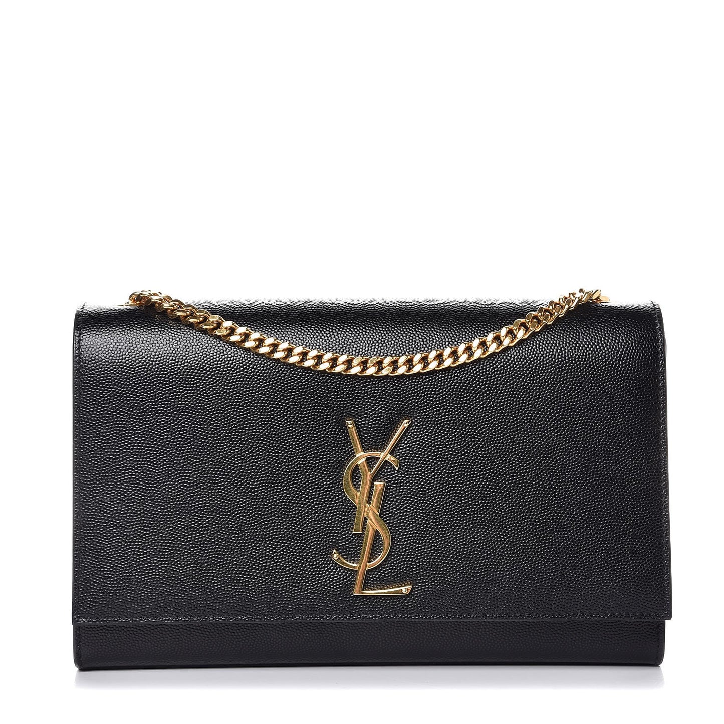 Grain De Poudre Medium Classic Monogram Kate Satchel Black
