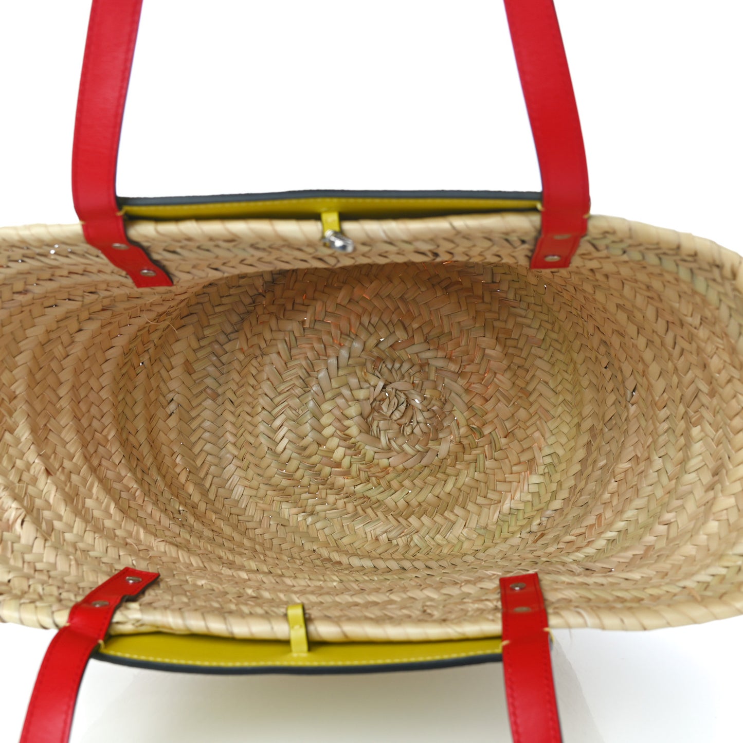Woven Straw Loubishore Tote Yellow