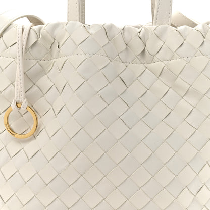 Bottega Veneta Calfskin Intrecciato Small Castello Bucket Bag White 8 of 10