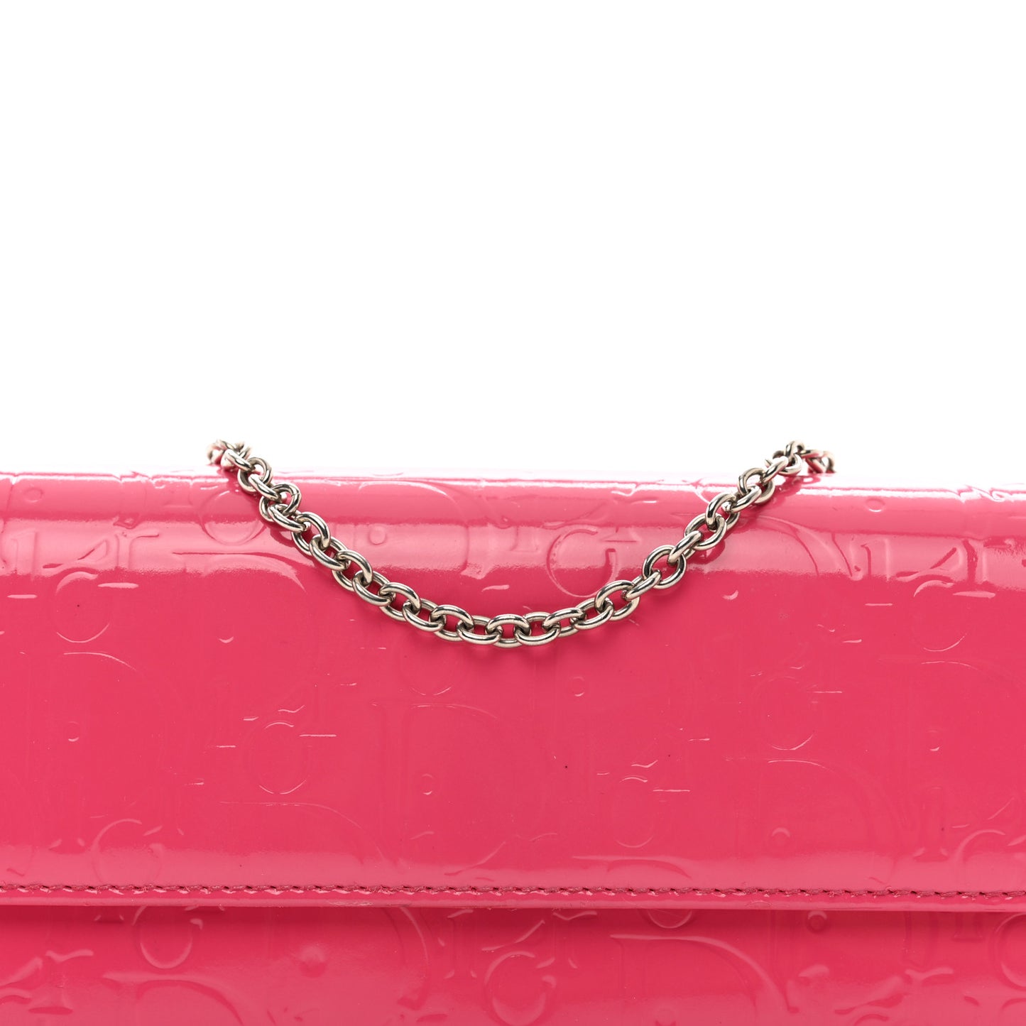 Patent Ultimate Rendez-vous Chain Wallet Fuchsia