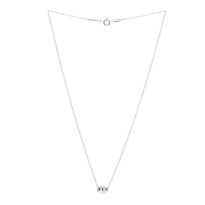 Tiffany Sterling Silver 9mm Elsa Peretti Bean Pendant Necklace 2 of 4