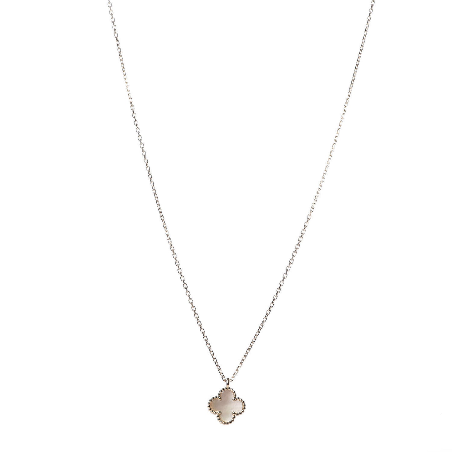 18K Yellow Gold Mother of Pearl Sweet Alhambra Pendant Necklace