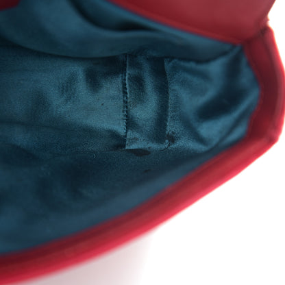 Gucci Velvet Matelasse Mini GG Marmont Shoulder Bag Hibiscus Red 8 of 12