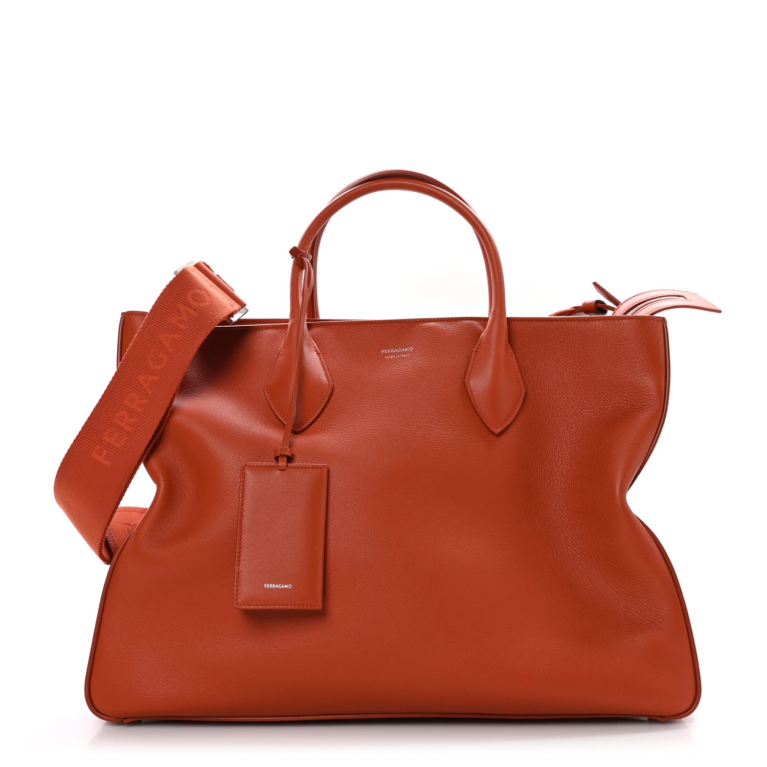 Salvatore Ferragamo Calfskin Large Star Tote Terracotta 1 of 9