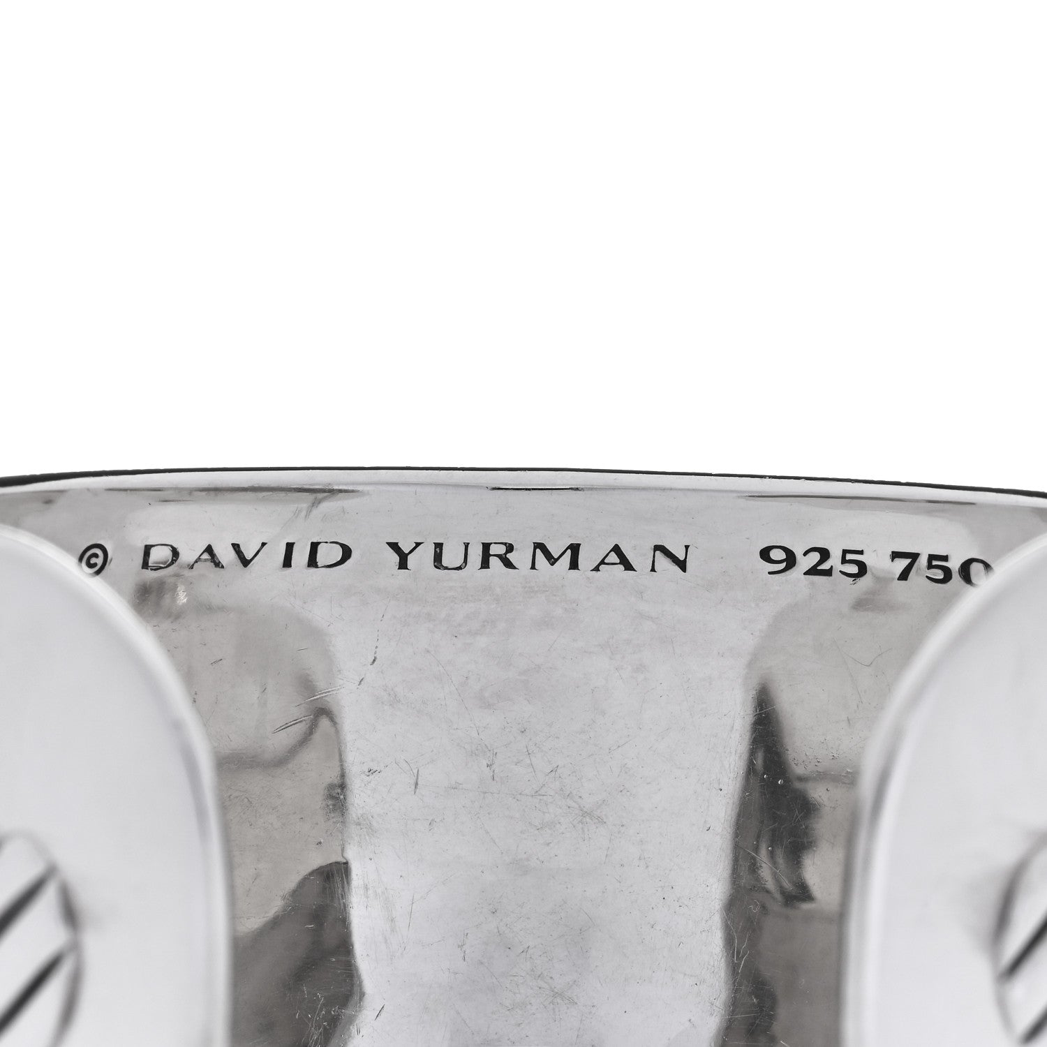 David Yurman Sterling Silver 18K Yellow Gold Wide Buckle Cuff Bracelet 3 of 3