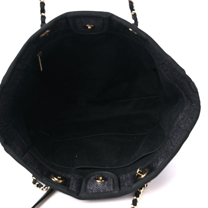 Chanel Woven Straw Raffia Small Deauville Tote Black 5 of 12