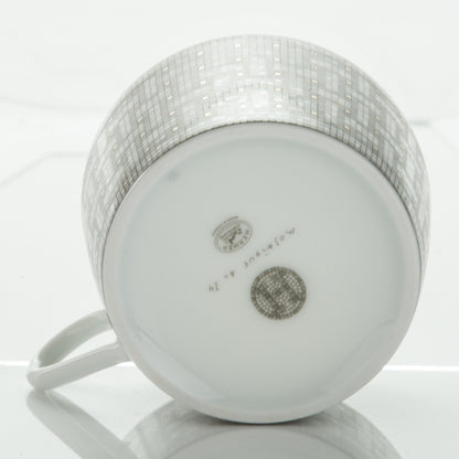 Hermes Porcelain Mosaique Au 24 Platine Tea Cup And Saucer Set Of 2 9 of 12