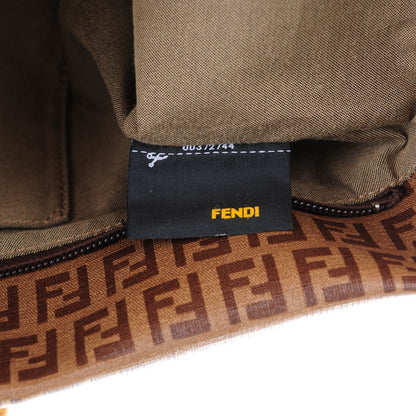 Fendi Zucchino Spalmati Vitello Large Charm Shopper Tote Nocciola Castagna 8 of 8