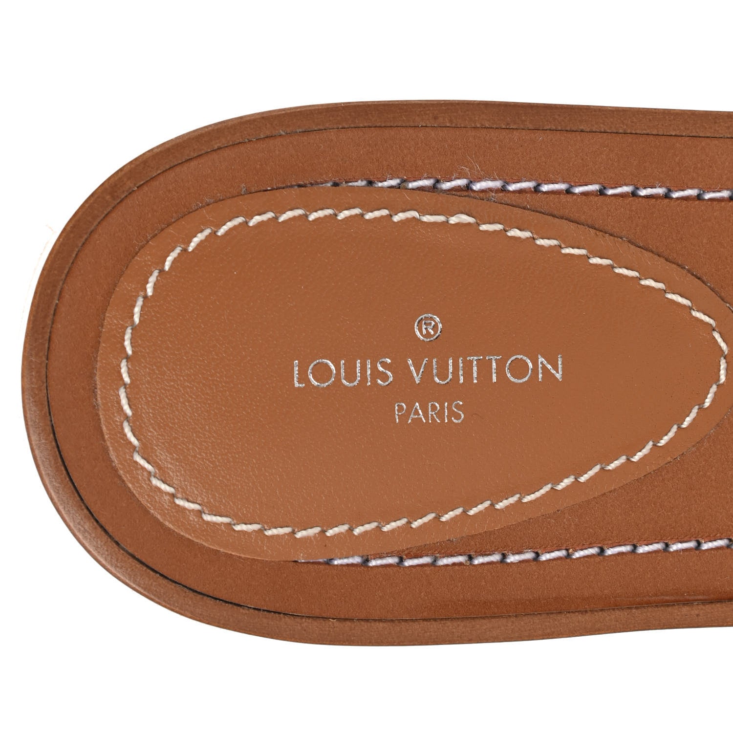 Louis Vuitton Calfskin Lock It Flat Mule 37.5 Cognac 7 of 11