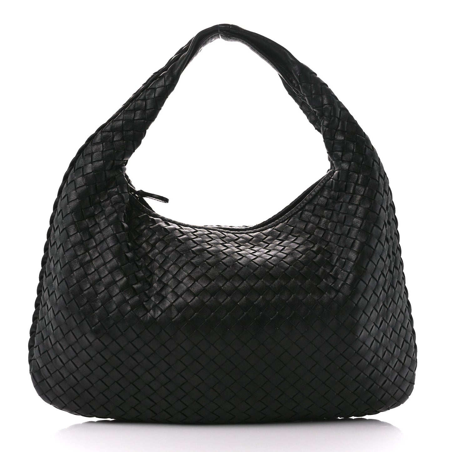 Nappa Intrecciato Medium Veneta Hobo Black