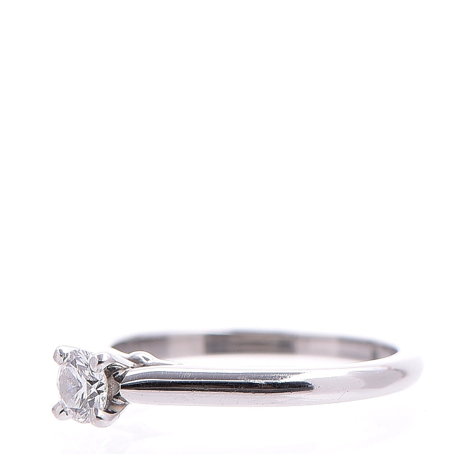 Cartier Platinum .22ct Diamond Solitaire Engagement Ring 48 4.5 3 of 10