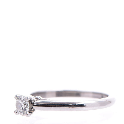 Cartier Platinum .22ct Diamond Solitaire Engagement Ring 48 4.5 3 of 10