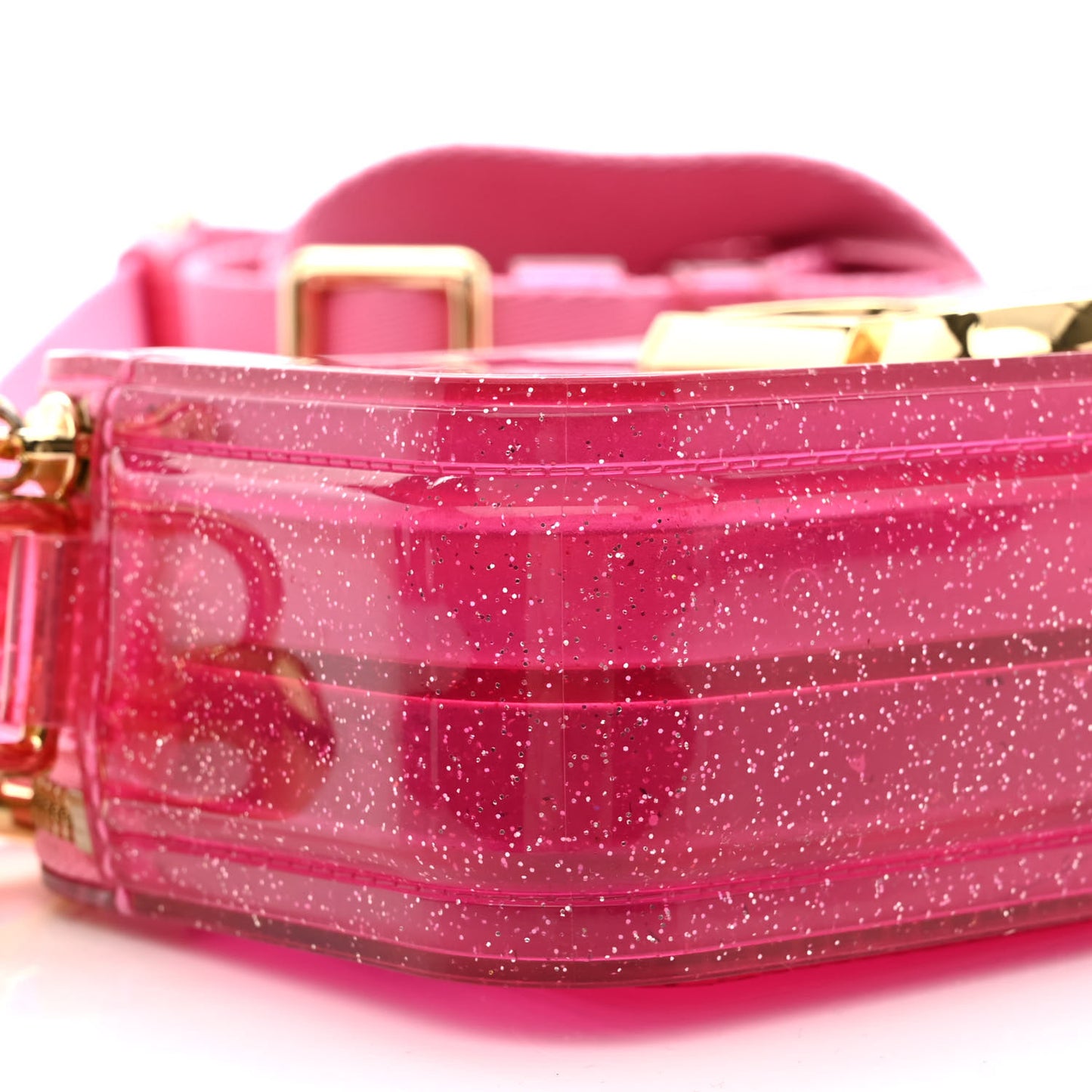 Jelly Glitter Small Snapshot Camera Bag Pink