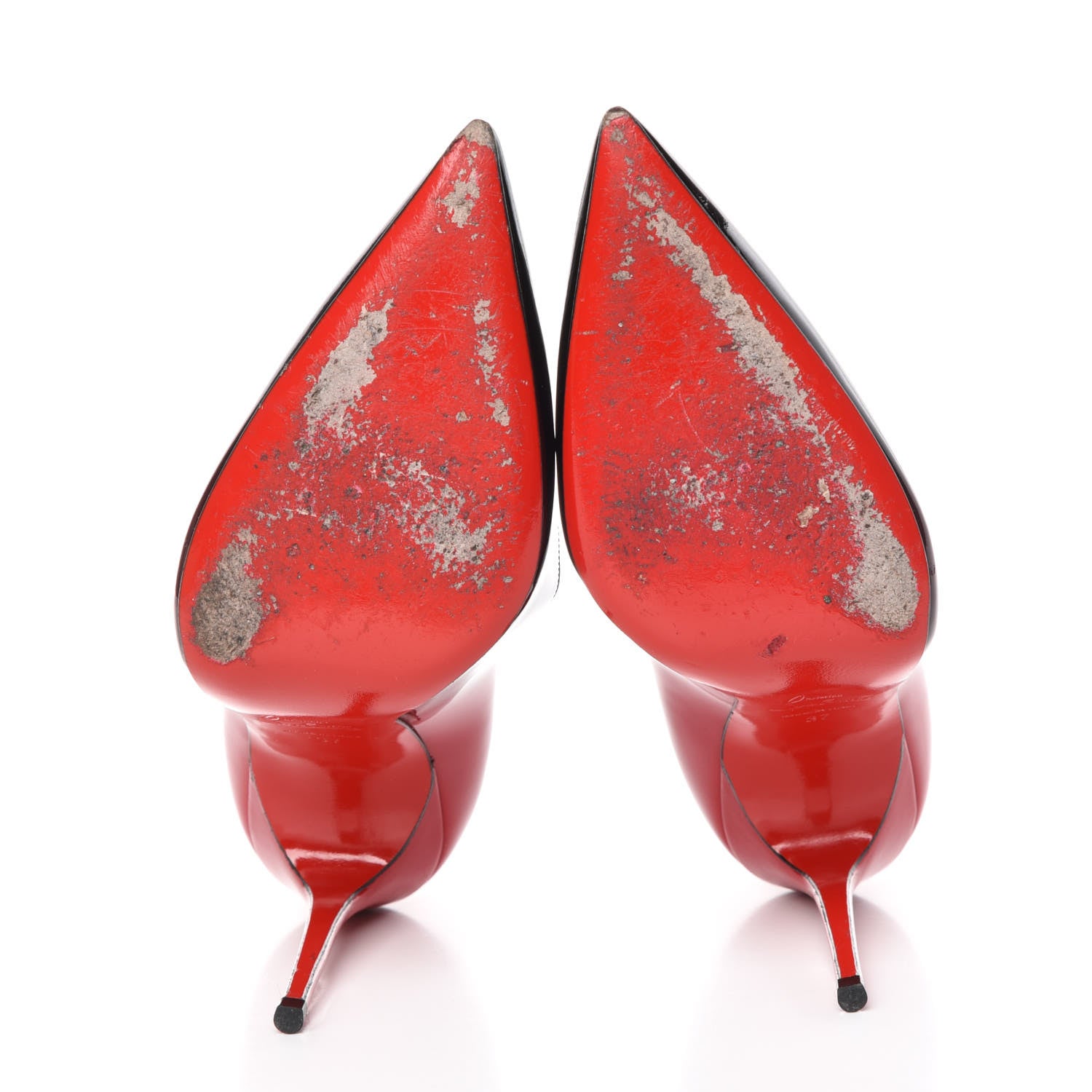 Christian Louboutin Patent Degrade Decollete 100 Pumps 37 Black Red 7 of 15