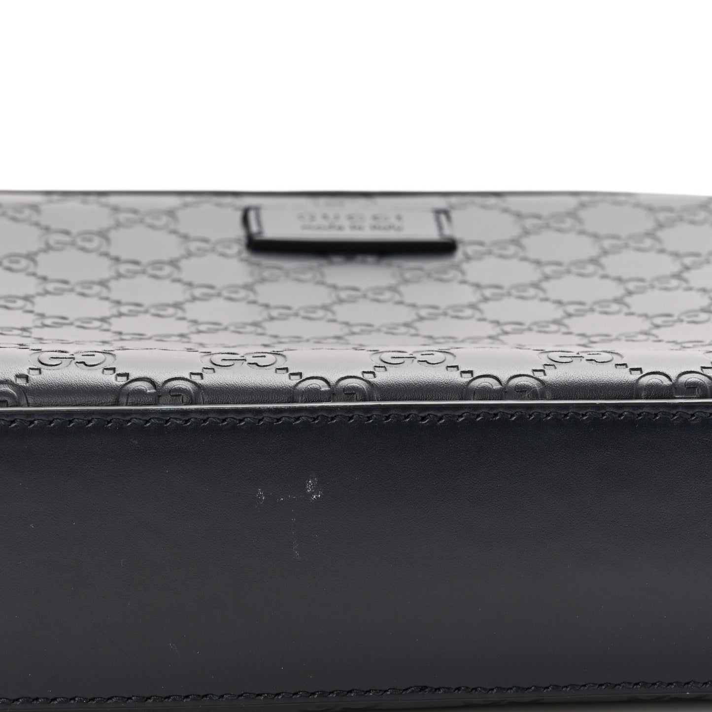 Guccissima Zip Pouch Wristlet Black