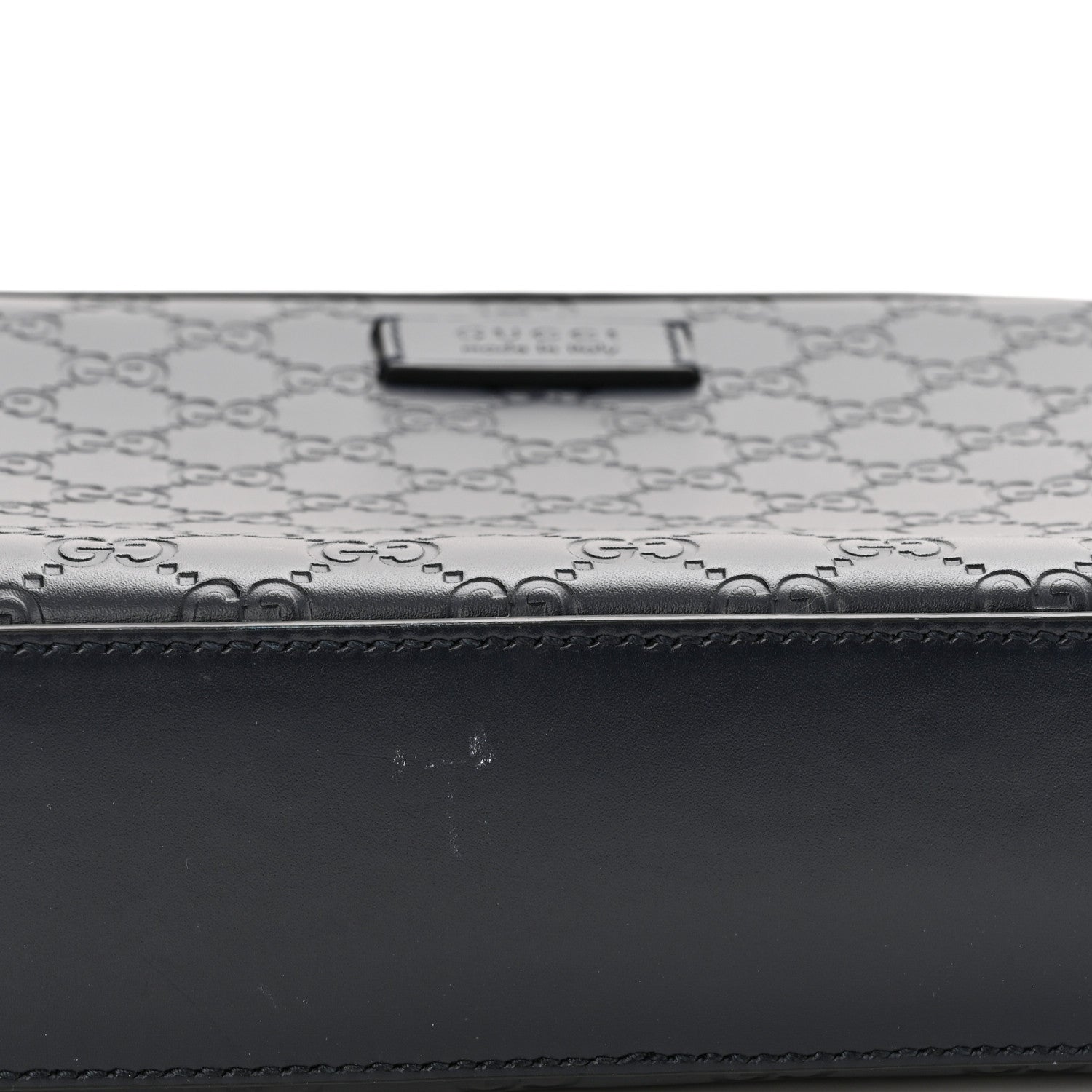 Gucci Guccissima Zip Pouch Wristlet Black 9 of 9