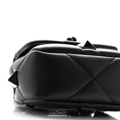 Valentino Garavani Nappa Monochrome Mini Roman Stud The Shoulder Bag Black 8 of 9