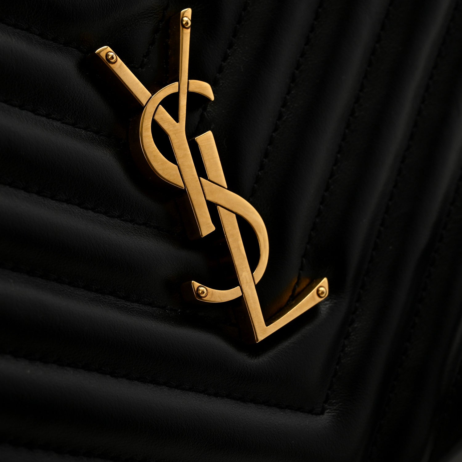 Saint Laurent Calfskin Matelasse Monogram Lou Camera Bag Black 12 of 13
