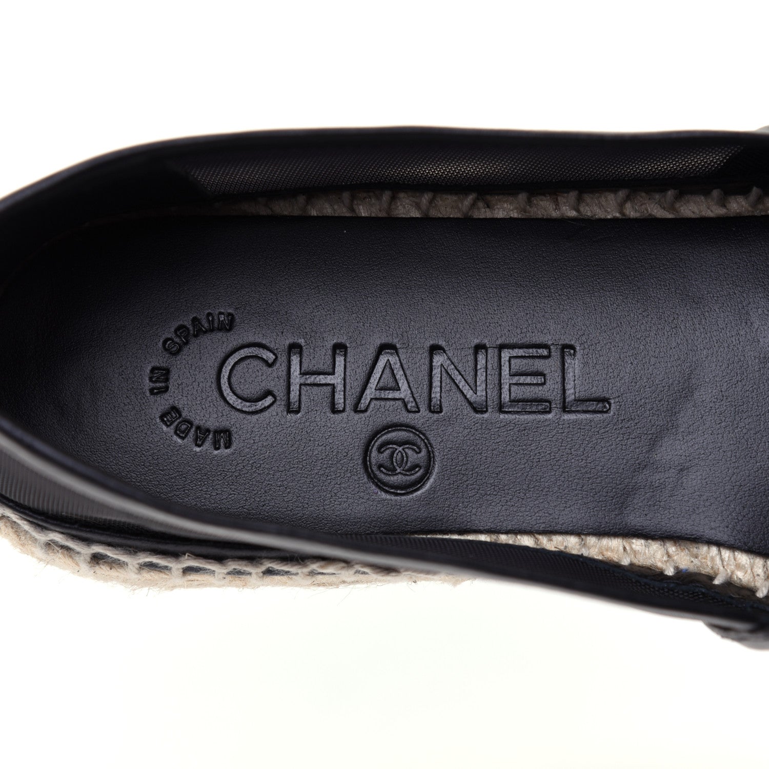 Chanel Mesh Grosgrain CC Espadrilles 36 Black 7 of 8