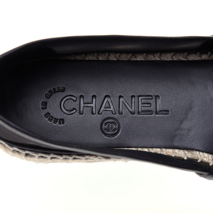 Chanel Mesh Grosgrain CC Espadrilles 36 Black 7 of 8