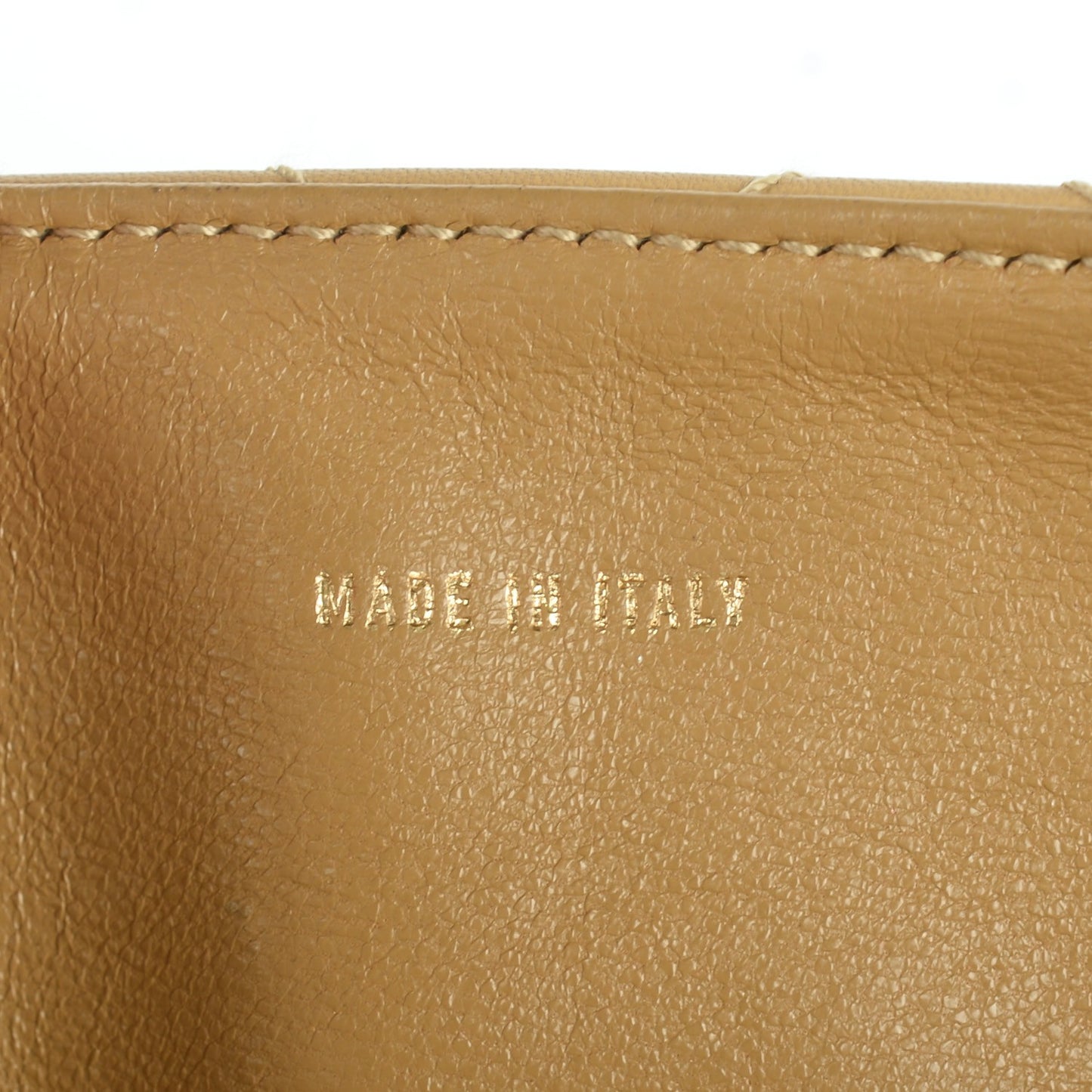 Lambskin Quilted Jumbo Single Flap Beige