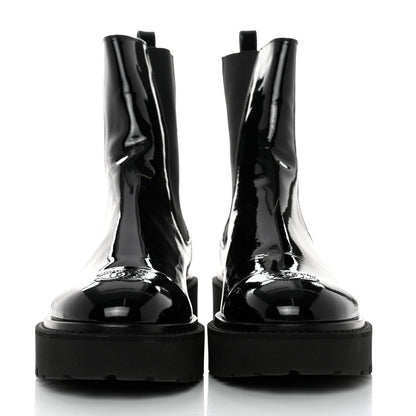 Chanel Patent Cap Toe Short Boots 41 Black 2 of 9