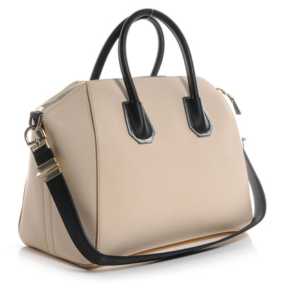 Givenchy Calfskin Medium Tri-Color Antigona Beige Black Silver 3 of 12