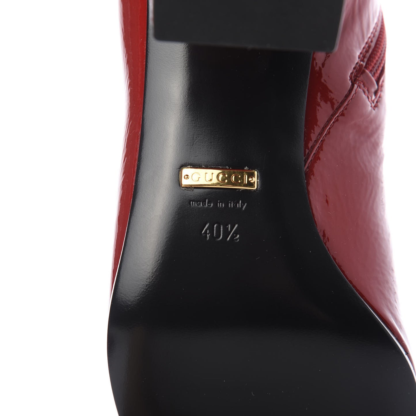 Naplack Patent Printyl Zip Boots 40.5 Hibiscus Red