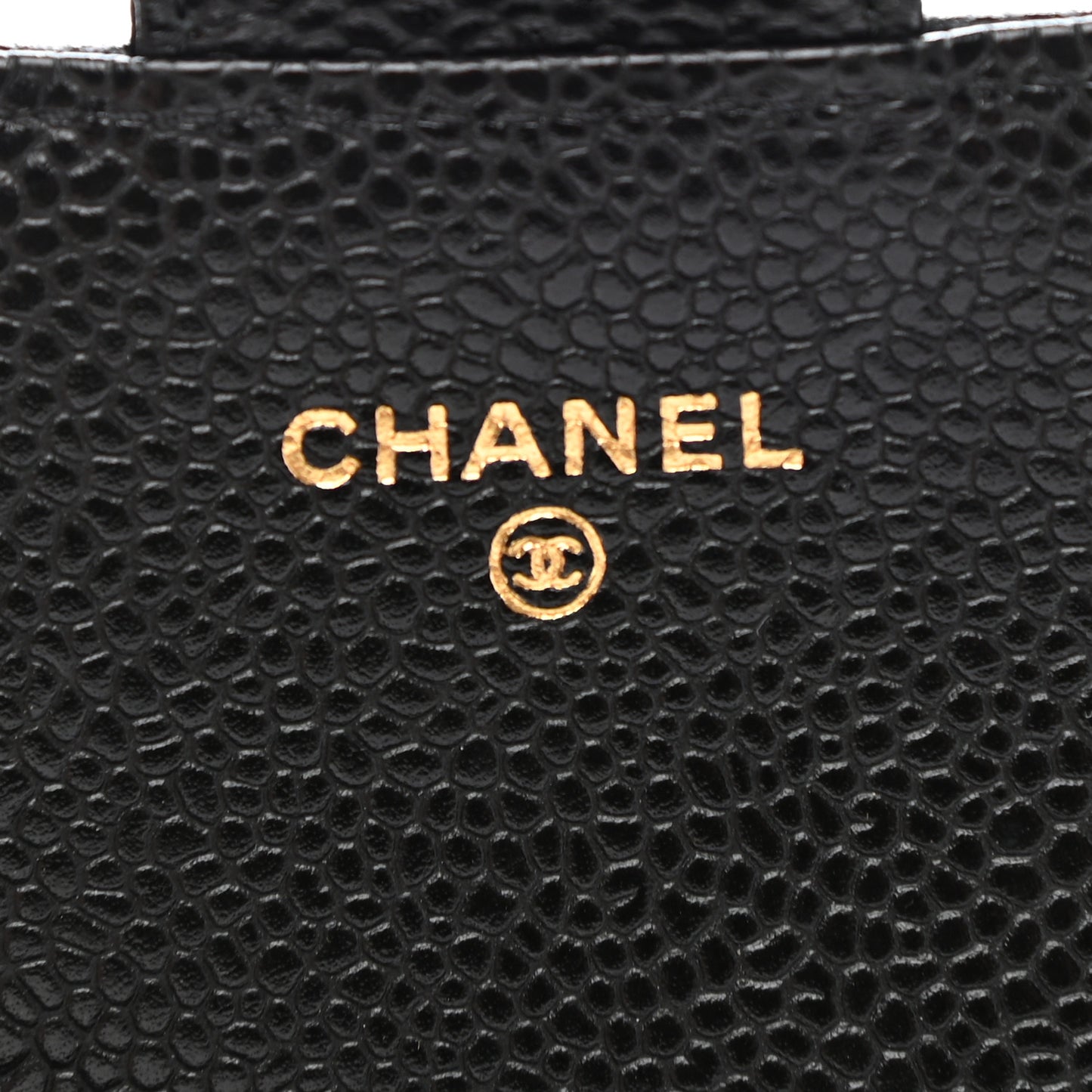 Caviar Quilted Large Gusset Flap Wallet Black