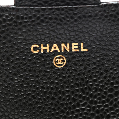 Chanel Caviar Quilted Large Gusset Flap Wallet Black 6 of 8
