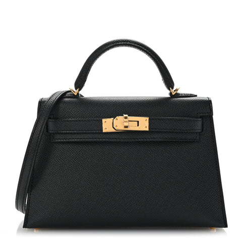 Epsom Mini Kelly Sellier 20 Black