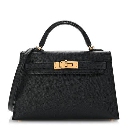Hermes Epsom Mini Kelly Sellier 20 Black 1 of 11