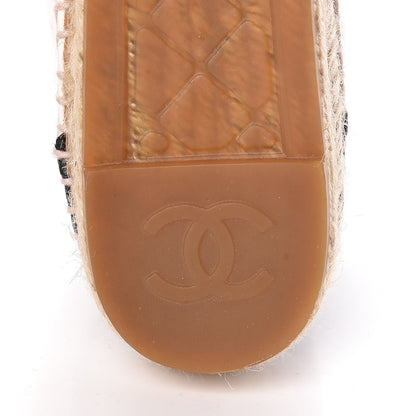 Chanel Lambskin Cap Toe Lace Up Espadrilles 35 White Black 8 of 11