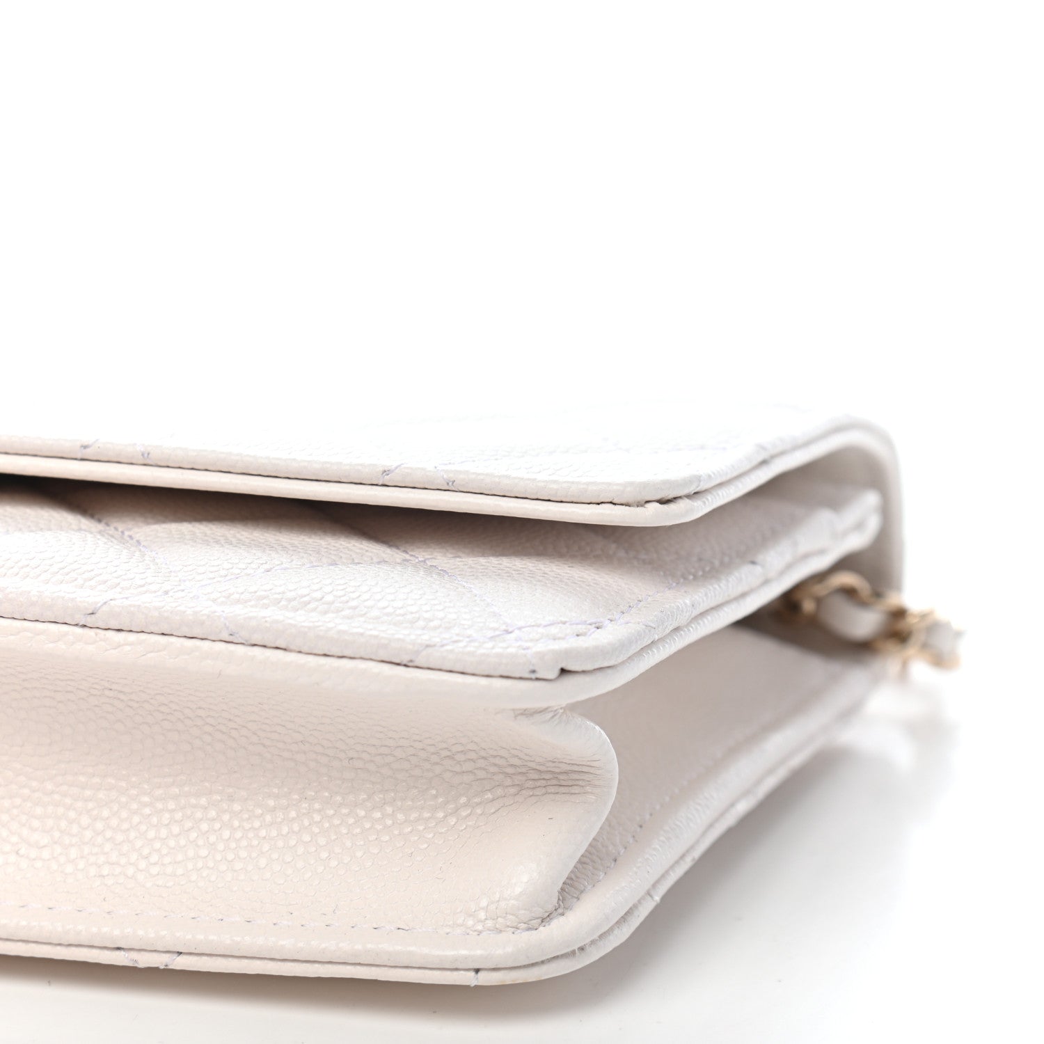 Chanel Caviar Quilted Wallet On Chain WOC White 10 of 10