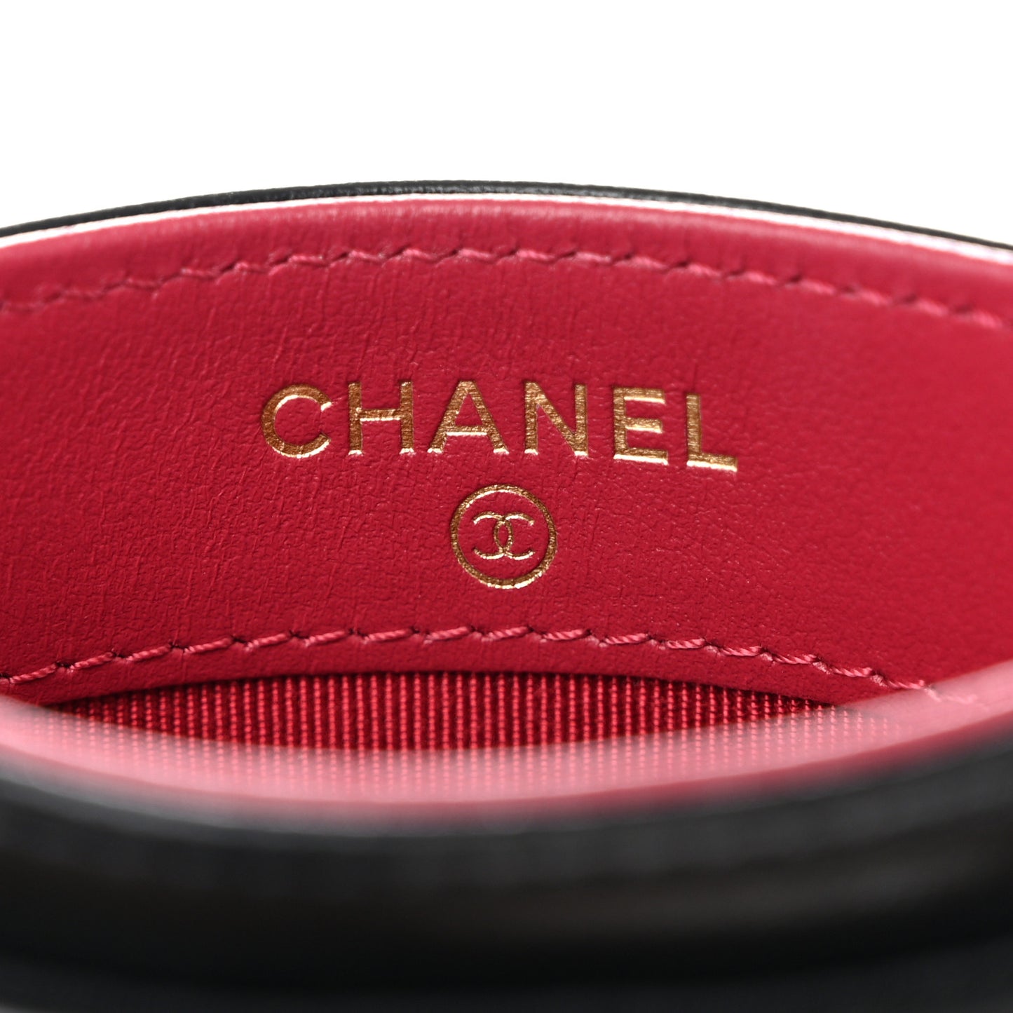 Lambskin Quilted Chanel 19 Card Holder Black