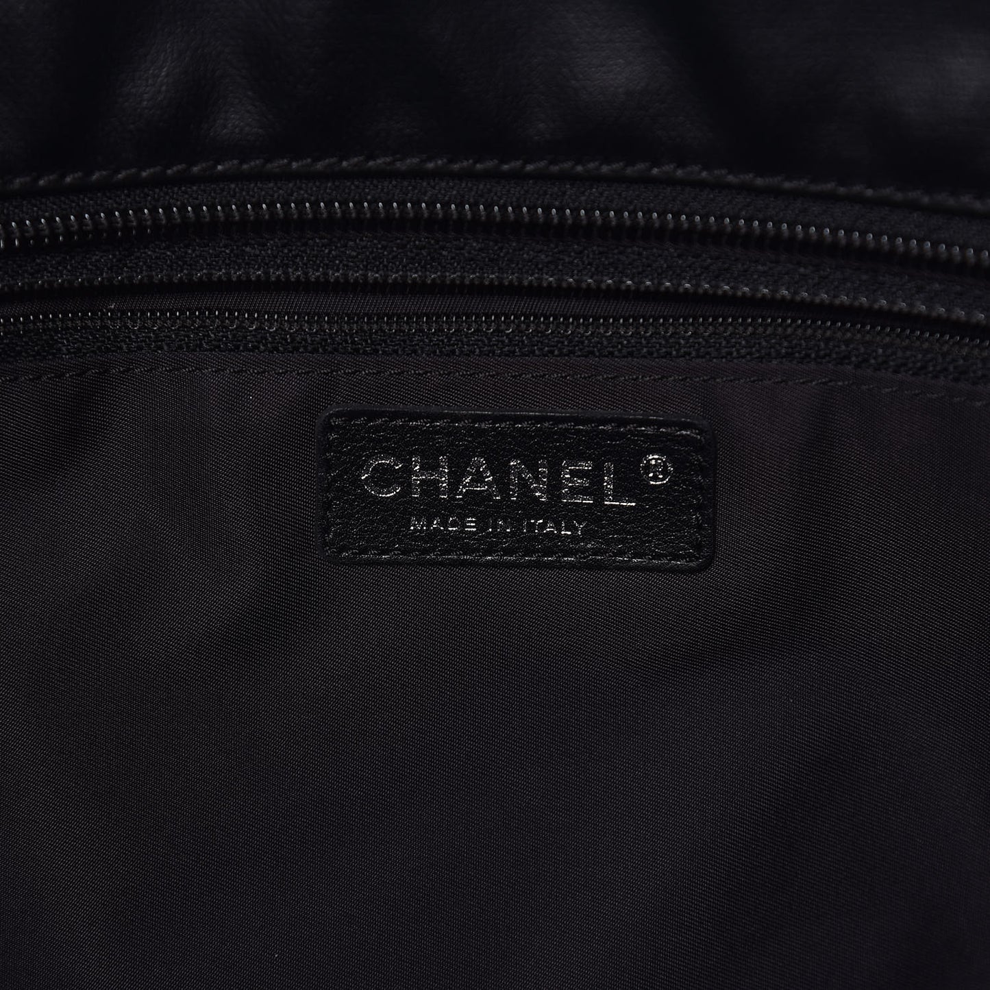 Coated Canvas Stitched XL Paris Biarritz Tote Black